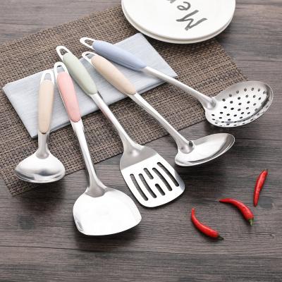 China Nordic Viable Stainless Steel Spatula Strainer Soup Spoon Household Cookware Spoon Cooking Spatula Kitchen Utensils for sale