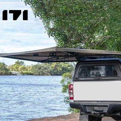 China Gray Uv 50+ 4X4 Diy Camping Suv Travel Roof Top Car Side Tent UV-resistant Outdoor Offroad Tent For Kinds Of Vehicle for sale