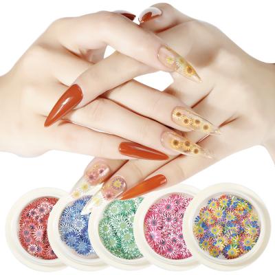 China 3d Nail Art Decorations Wood Pulp Glitter Art Dry Flower Sequins 3D Nail Art DIY Decoration for sale