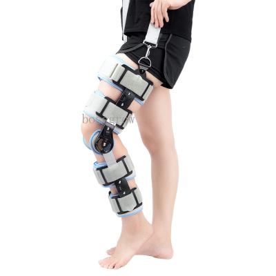 China ROM Knee Brace Adjustable With Strap Knee Support Adult Hinged Medical Orthopedic Stabilizer for sale