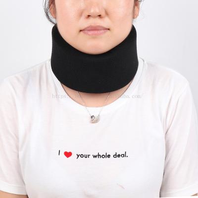 China Foam Orthopedic Soft Neck Brace For Cervical Pain Medical Cervical Black Adjustable Traction Support for sale