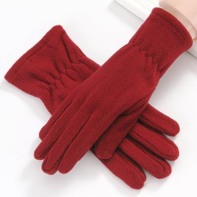 China OEM Fleece Touch Gloves With Customer Embroidery Logo Warm Winter Gloves For Gift Or Snow Park for sale