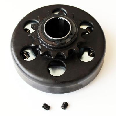 China GO Trolley Heavy Duty Centrifugal Clutch 1 Inch Hole 14 Chain Tooth 41/420 Size 10*4.50-5 for sale