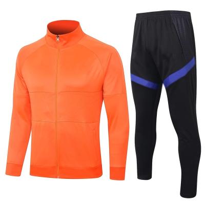 China Sets Winter Season Long Sleeve Orange High Quality Soccer Training Tracksuit for sale