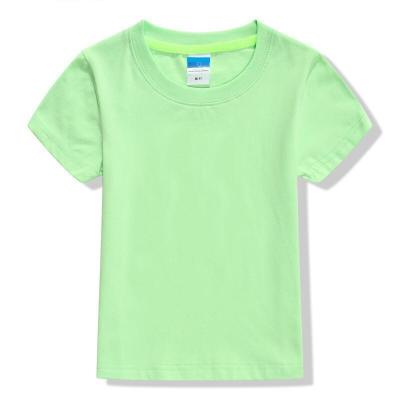 China 100% Cotton Green Children T-shirt Education Center Uniform Anti-Shrink T-Shirt for sale