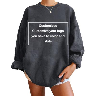 China Windproof Women's 100% Cotton Luxury Streetwear Pullover Sweater Oversized Embroidered Crewneck Embossed Couples Hoodies Set Sweatshirt Women for sale