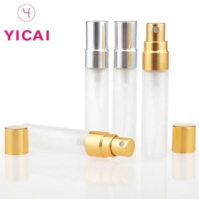 China Wholesale Personal Care YICAI OEM Spray Small Frosted Glass Pump Perfume Bottle 5/10/15/20/30ml for sale