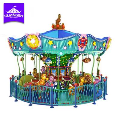 China Electric Antique Indoor Metal Commercial Merry Fairground Goes Round Carousel For Sale for sale