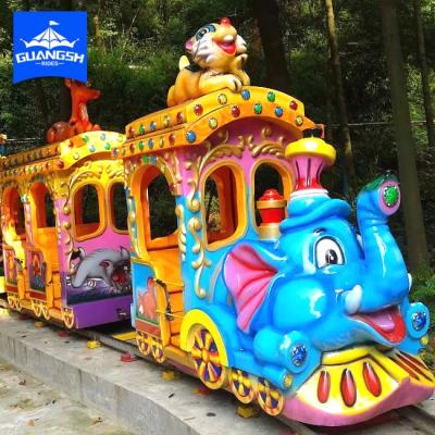 China Mini various playground equipment attraction elephant train small train with rail for sale for sale