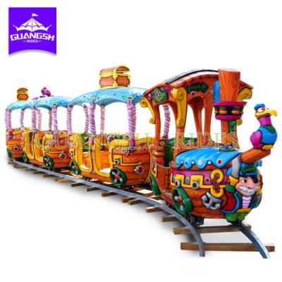 China Various factory manucature amusement park monorail train, electric attraction mini pirate track train sales for kids for sale