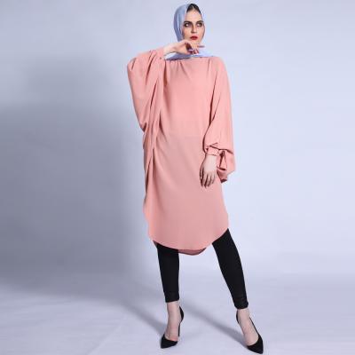 China New Latest Design Big Bat Wing Bat Wing Sleeve Blouse New Latest Casual Islamic Blouse Clothing For Muslim Women for sale