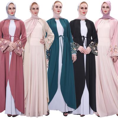 China Wholesale Breathable Open Abayas Kimono Abayas Dubai Women Maxi Dress Muslim Robes for sale