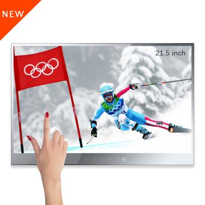 China New 21.5 Inch Bathroom TV 2022 Mirror Touch TV FO USA Waterproof Bathroom Shower Sauna TV Embedded Android 9.0 Full 1080 HD for sale