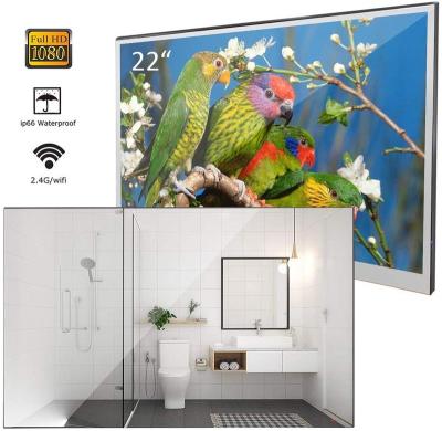 China 22 Inch Modern Bathroom Design Customized Lighted Bathroom Vanity Mirror Android 7.1 TV Decorative for sale