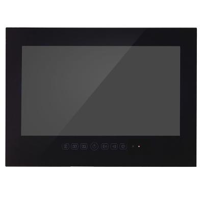 China 22 Inch Bathroom TV Black Color Kitchen Appliance Waterproof LED TV for sale