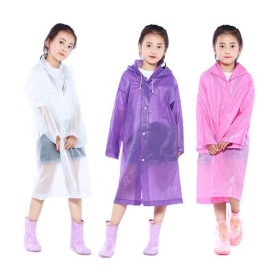 China 100% Boheemse de Stijlodm van EVA Rain Poncho For Kids Beschikbaar met Kap Te koop