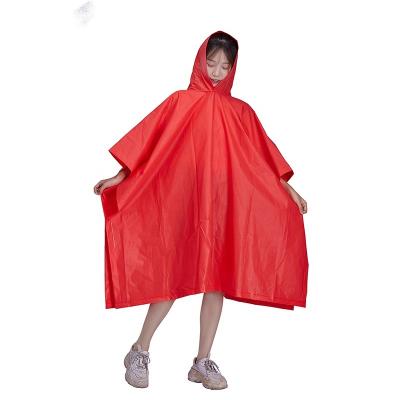 China Roter Regenponcho Multiapplication mit Haube wasserdichtem TPU Material zu verkaufen