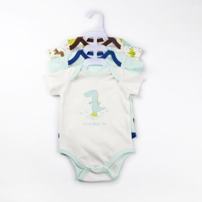 China Comfortable Baby Clothes OEM Newborn Baby Clothes 3 Pack Custom Baby Short Sleeve Baby Bodysuit for sale