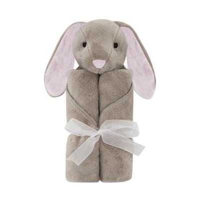 China Cartoon Animals Shape Lovely Wholesale Soft Plush Blanket Rabbit/Elephant Design Infant Travel Blanket for sale