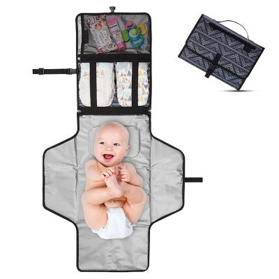 China Anti-pull Mat Portable Baby Leather Diaper Changing Pad Waterproof Baby Changing Pad for sale