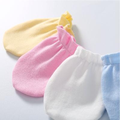 China Baby BA0001 Full Seasons Anti-scuff Cotton Newborn Soft Protective Cotton Factory Wholesale Knitting Mittens for sale