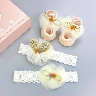 China Breathable Newborn Baby Headband For Babies Gift Box Accessories Cotton Elastic Headband for sale