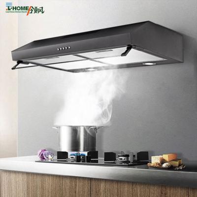 China Hotel Automatic Downdraft Range Hood Open Smoke Exhaust Strong Suction Automatic Cleaning Side Hood for sale