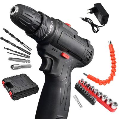 China Mini Impact Power Drill Cordless Screwdriver Power Hand Tools 12V Drills Machine Tools Combo Set 245*210*60mm for sale