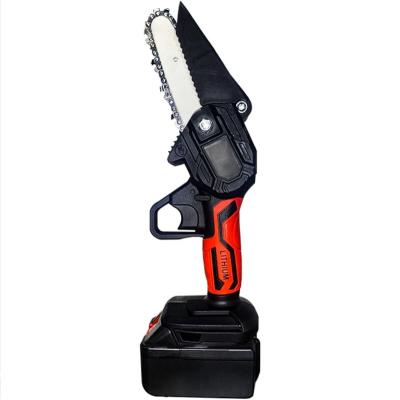 China Hot Selling 4 Inch High Work Efficiency 24V Battery Operated Mini Cordless Chainsaw Rechargeable Pruning Machine for sale