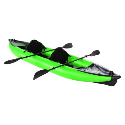 China Warter Sports Wholesale Two Person Drop Stitch Foldable PVC Inflatable Kayak For Fishing for sale