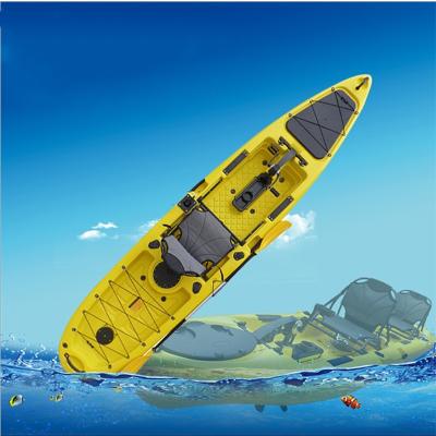 China Warter Sports One Person Pedal Drive Rigid Plastic Canoe Fishing Kayak for sale