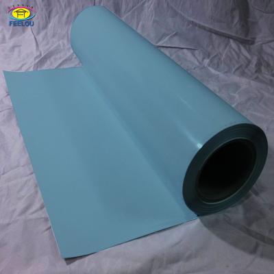 China Light Blue Washable Self Adhesive Easy Cut Color PU Heat Transfer Vinyl Film For Clothing for sale