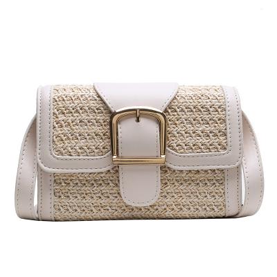 China Fashion Straw Shoulder Bag 2021 Summer New Fashion Simple Shoulder Bag Casual Shoulder Bag Handbag for sale