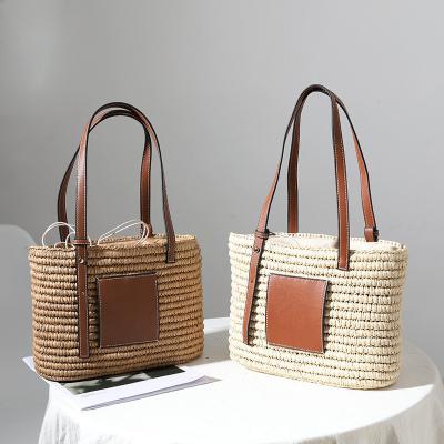 China Beach bags 2021 hot selling woven straw bag chain messenger bag Korean version of the wave of the simple fashion beach bag for women for sale