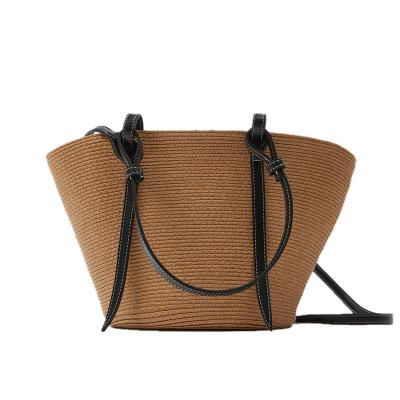 China New arrival wave fashion straw bag dumpling messenger bag woven Korean version of the simple fashion beach bag for women for sale