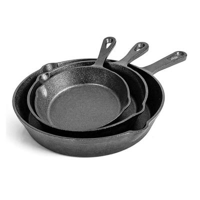 China Amazon Viable Hot Sale No Stick Cast Iron Frying Pan Cast Iron Cookware Cast Iron Skillet for sale