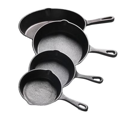 China Sustainable Pre-Seasoned Cookware Set Cast Iron Skillet Griddle With Handle for sale