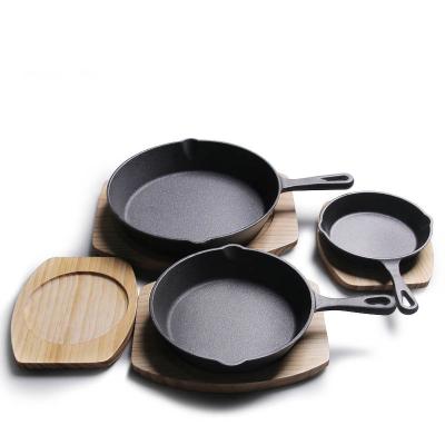 China Sustainable Superior Pre-Seasoned Cast Iron Cooking Stove Oven Use Pan Skillet for sale