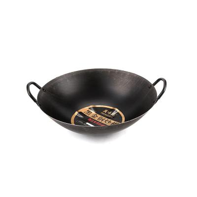 China No Coating Design Qualities Product Professional Round Bottom Carbon Steel Cooking POW Wok for sale