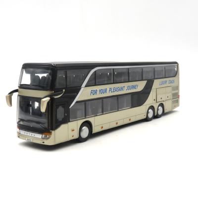 China Toy Popular Diecast Diecast Scale Model Bus Model Bus With Light and Sound for sale