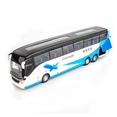 China Hot Selling Model 1:32 Alloy Toy Pull Back Die Cast Toys Metal Vehicles Diecast Bus Eco-friendly Material for sale