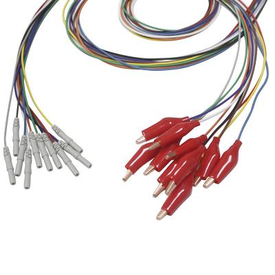 Κίνα Din 1.5mm style Grabber with Soft outer shell Alligator Clip EEG Electrodes Plated gold EEG EMG Leadwires Electrode προς πώληση