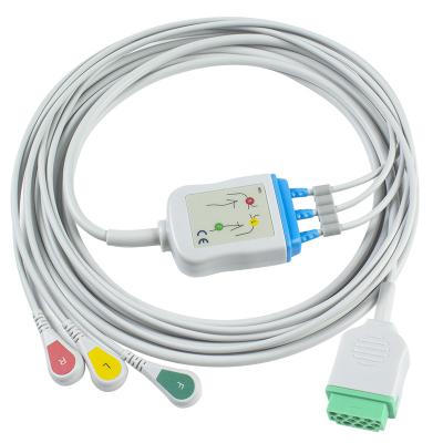 Chine GE Marquette 2021141-002 2001292-001 câbles du connecteur ECG de la rupture 11pin du CEI d'avance de câbles et de fils 3 d'ECG à vendre