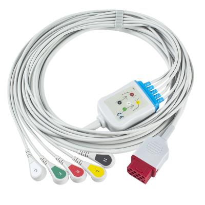Chine Les nouveaux BM3 BM5 BM7 5 câbles et fils de l'avance ECG de Bionet cassent la goupille du CEI 12 de câble d'ECG à vendre