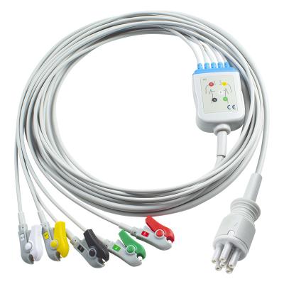 China Omron > Colin Compatible Direct-Connect ECG Cable and leadwires  5Lead IEC Grabber for sale