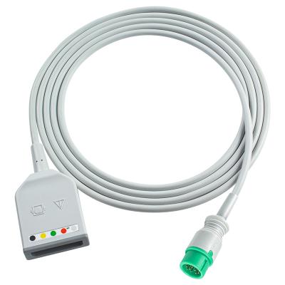 Cina Mindray Datascope 12Pin 5Lead ECG Trunk Adapter Cable 0010-30-42719 009-004728-00 Cable di estensione ECG in vendita