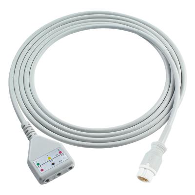 China PH 12-Pin EKG-Ständerkabel Phil-ips Din-Stil 3-Lead-Kabel 1,30M zu verkaufen