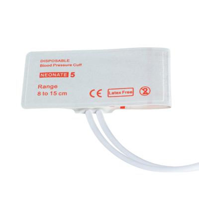 China Double Tube Disposable Neonate NIBP Cuff Size 5 8-15cm for Accurate Blood Pressure Monitoring for sale