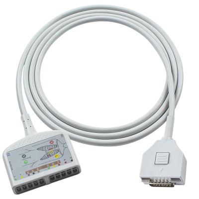 China Cable de tronco ECG compatible con Fukuda ME para Fukuda Cardisuny, KP-500, KP-500D en venta