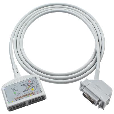 China Cable de conducción de ECG sin látex para Cardiosys EK36 EK403 EK41 EK413 EK43 EK512 EK53 en venta